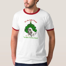 Camiseta Presentes de Natal de Lhasa Apso