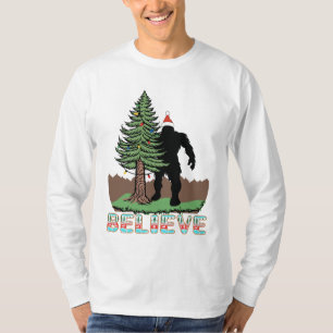 Camiseta Presentes De Natal De Pé Grande Acredite no Pé-G