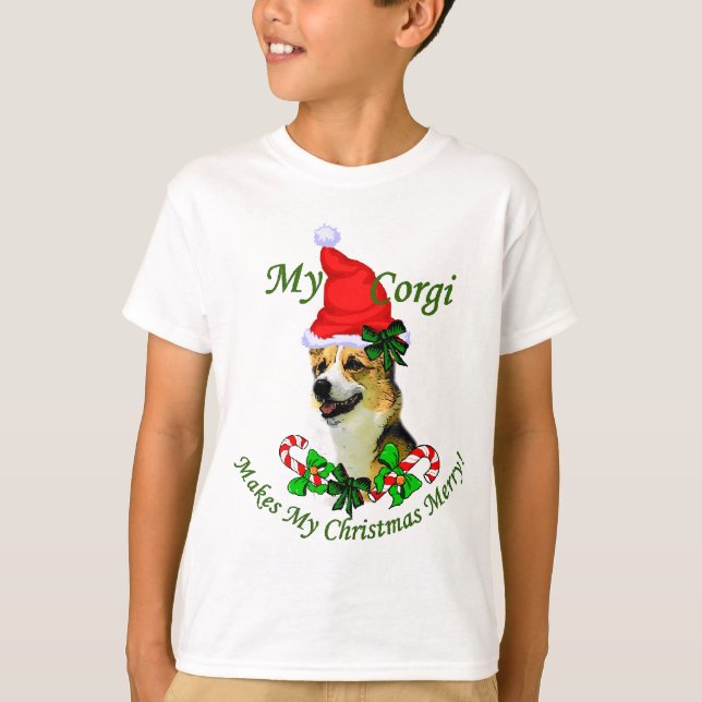 Camiseta Presentes de Natal de Pembroke Welsh Corgi (Frente)