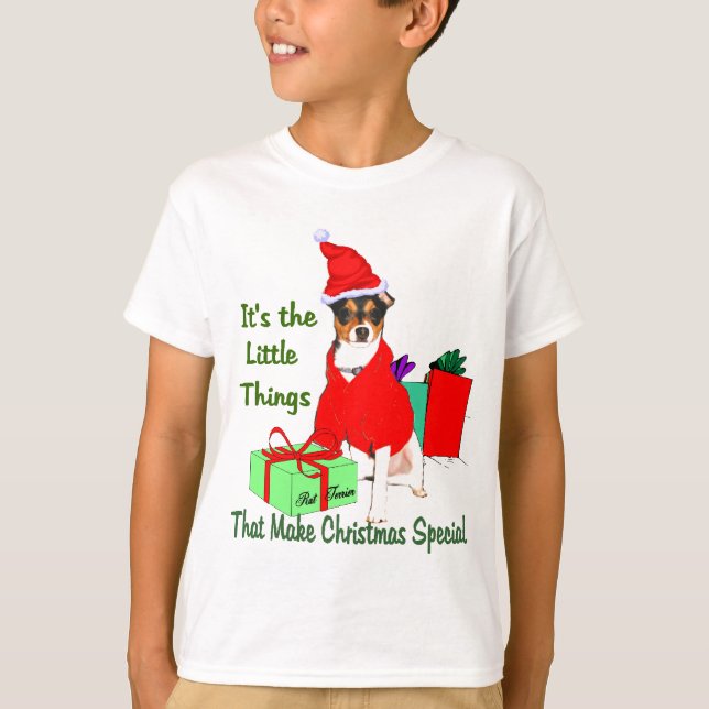 Camiseta Presentes de Natal de Rat Terrier (Frente)