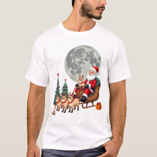 Camiseta Presentes de Natal de Rena Siamesa para Amantes de