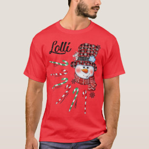Camiseta Presentes de Natal de Xadrez Vermelho com Bengala