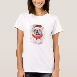 Camiseta Presentes de Natal do Bulldog Inglês para Amantes