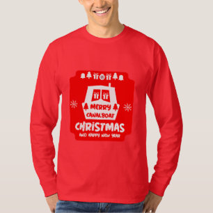 Camiseta Presentes de Natal do Canal Narrowboat