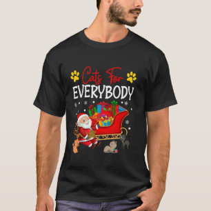 Camiseta Presentes de Natal do Papai Noel para Gatos para T