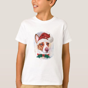 Camiseta Presentes de Natal do Podengo Português Para Amant