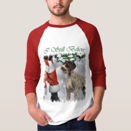 Camiseta Presentes de Natal do Ponteiro Alemão Wirehaired
