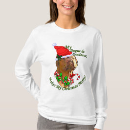 Camiseta Presentes de Natal Dogue de Bordeaux