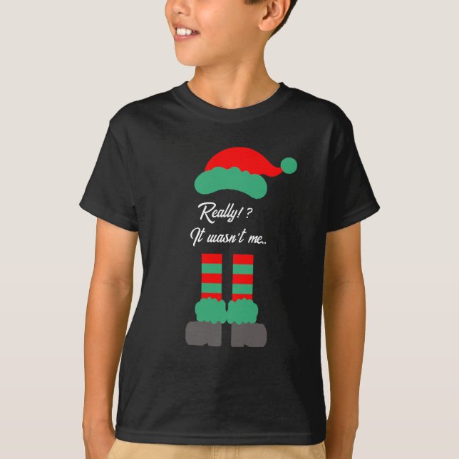 Camiseta Presentes de Natal Engraçado, não fui eu (Frente)
