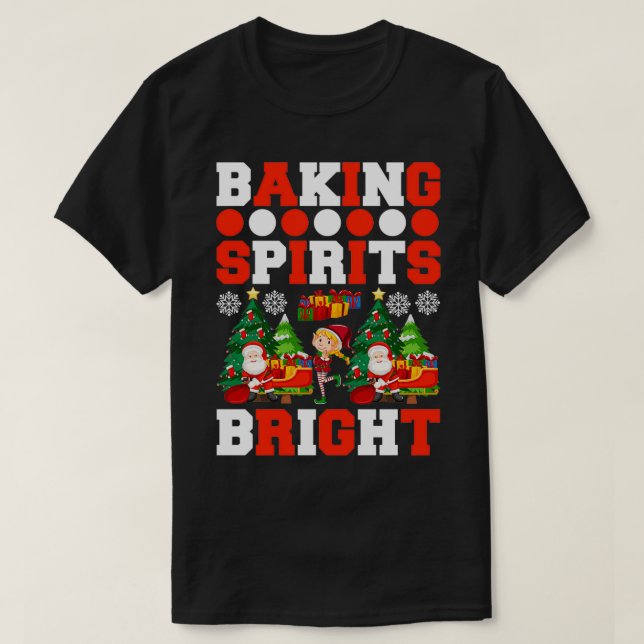 Camiseta presentes de natal engraçados Espíritos Bright 2 (Frente do Design)