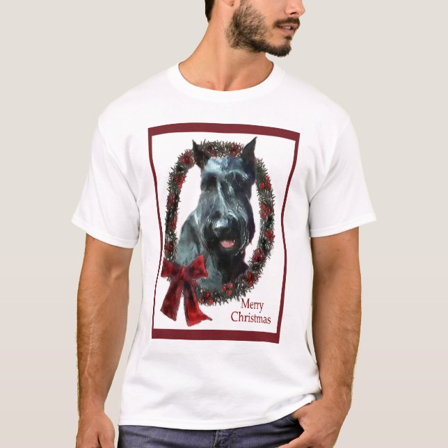 Camiseta Presentes de Natal Giant Schnauzer (Frente)