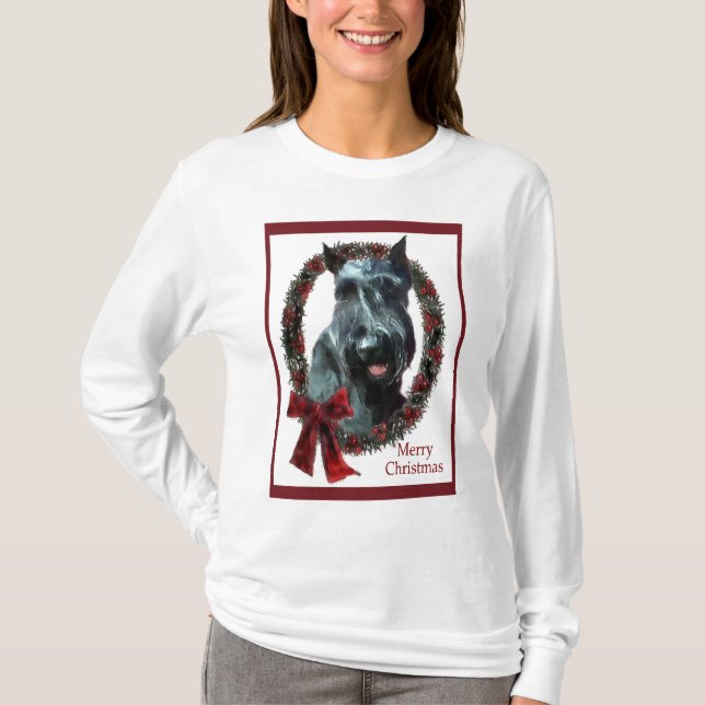 Camiseta Presentes de Natal Giant Schnauzer (Frente)