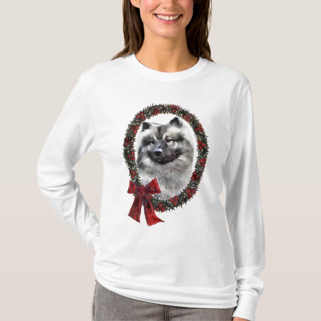 Camiseta Presentes de Natal Keeshond (Frente)