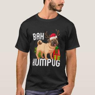 Camiseta Presentes de Natal para Bebês Puggle Hum Pug Cães