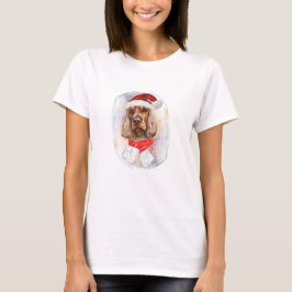 Camiseta Presentes de Natal para Cocker Spaniel Inglês para