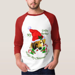 Camiseta Presentes de Natal para ouro Retriever