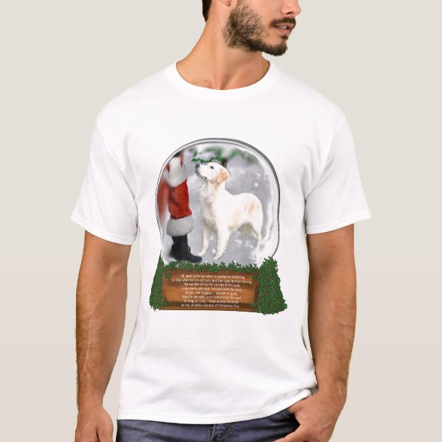 Camiseta Presentes de Natal para ouro Retriever (Frente)
