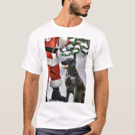 Camiseta Presentes de Natal para Retriever Revestidos Plano