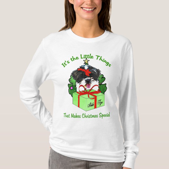 Camiseta Presentes de Natal para Shih Tzu (Frente)