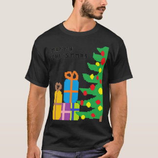 Camiseta Presentes de Natal Pixelados