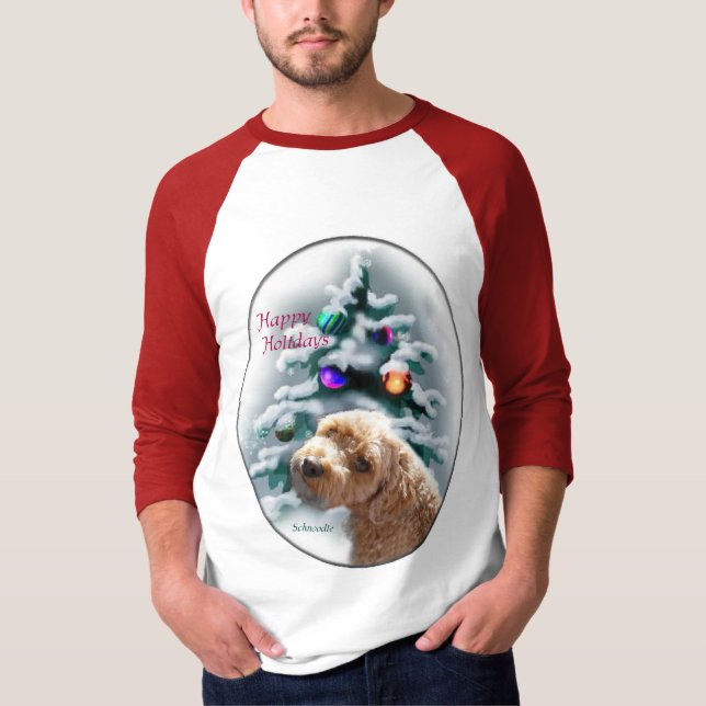 Camiseta Presentes de Natal Schnoodle (Frente)