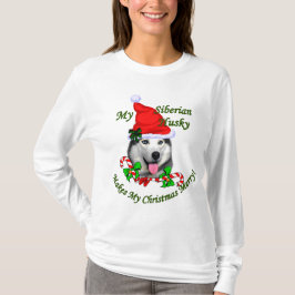 Camiseta Presentes de Natal Siberianos Husky