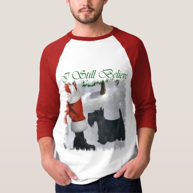 Camiseta Presentes de Natal Terrier escoceses (Frente)