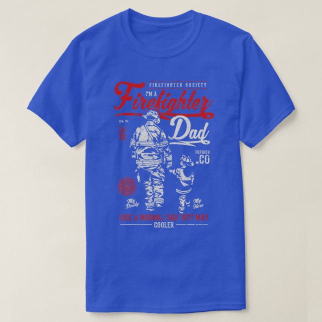 Camiseta Presentes de Pai de Bombeiro para Pai de Crianças  (Frente do Design)