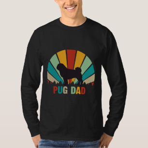 Camiseta Presentes de Pai de Pug Retroativo - Pai e x27;s D