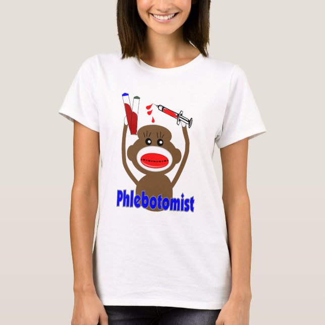 Camiseta Presentes de Phlebotomist do macaco da (Frente)