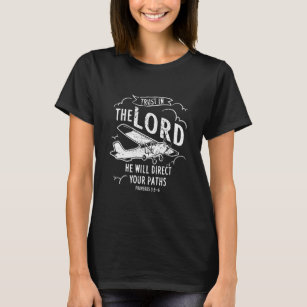 Camiseta Presentes de piloto cristão - piloto de avião pilo
