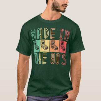 Camiseta Presentes de pinball retrô de arcade feitos nos an