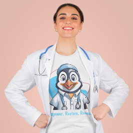 Camiseta Presentes de pinguim bonitos para médicos terapeut