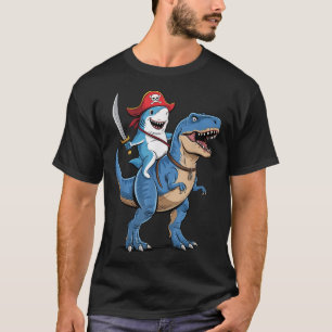 Camiseta Presentes De Pirata Do Dinossauro T Rex Para Garot