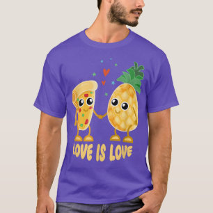 Camiseta presentes de pizza, amor é amor, pizz do abacaxi