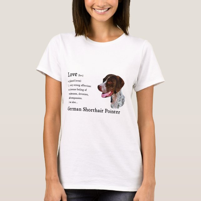 Camiseta Presentes de ponteiro abreviado alemão (Frente)