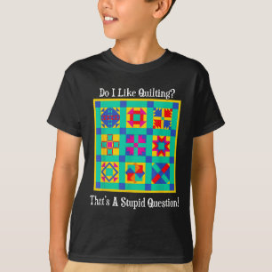 Camiseta Presentes de Quilters Citações Blocos Vintage Padr