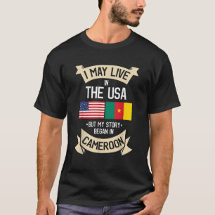 Camiseta Presentes de Raízes Camarões americanos Flag EUA C
