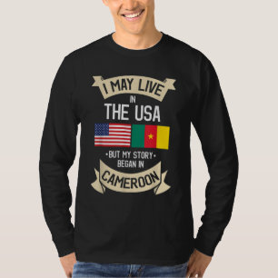 Camiseta Presentes de Raízes Camarões americanos Flag EUA C