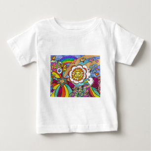 Camiseta Presentes de Roupa de Águia Solar Psicodélica Retr