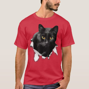 Camiseta Presentes De Roupa De Gato Preto Para Lover De Gat