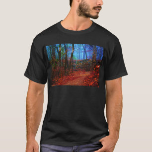 Camiseta Presentes de Roupas de Pintura a Óleo da Floresta 