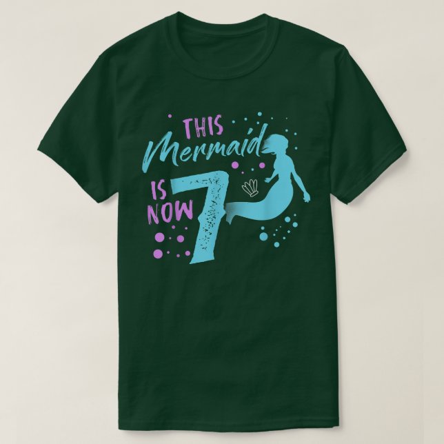 Camiseta Presentes de Sereia para Meninas de Seashell 7 (Frente do Design)