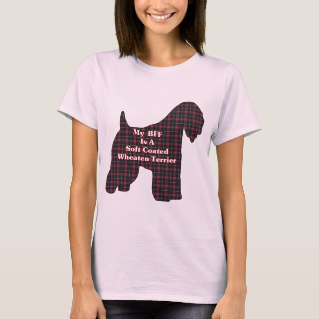 Camiseta Presentes de Terrier BFF de Rodas Revestidas Moles (Frente)