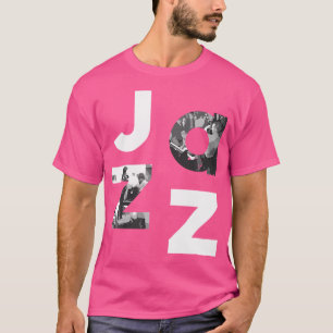 Camiseta Presentes De Tipografia Da Banda De Música Jazz Pa