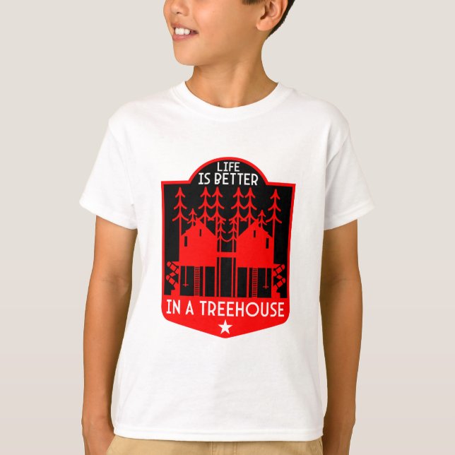 Camiseta Presentes De Treehouse Playhouse E Roupa (Frente)