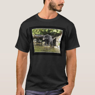 Camiseta Presentes de Urso Negro "Spotting de Salmão"