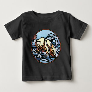 Camiseta Presentes de Urso Tribal Bebê Creeper Urso Polar B
