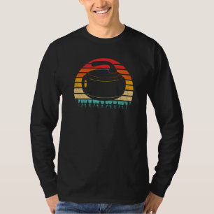 Camiseta Presentes de ventilador de pedra de curling retrô 