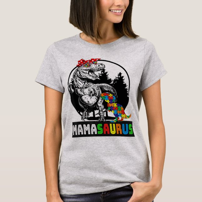 Camiseta Presentes De Vestuário De Mamasaurus T rex Dinossa (Frente)